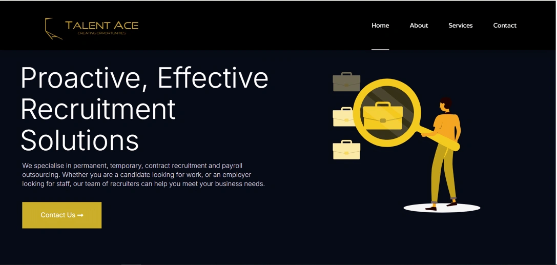 Reception area of Talent Ace Pte Ltd recruitment agency in Singapore